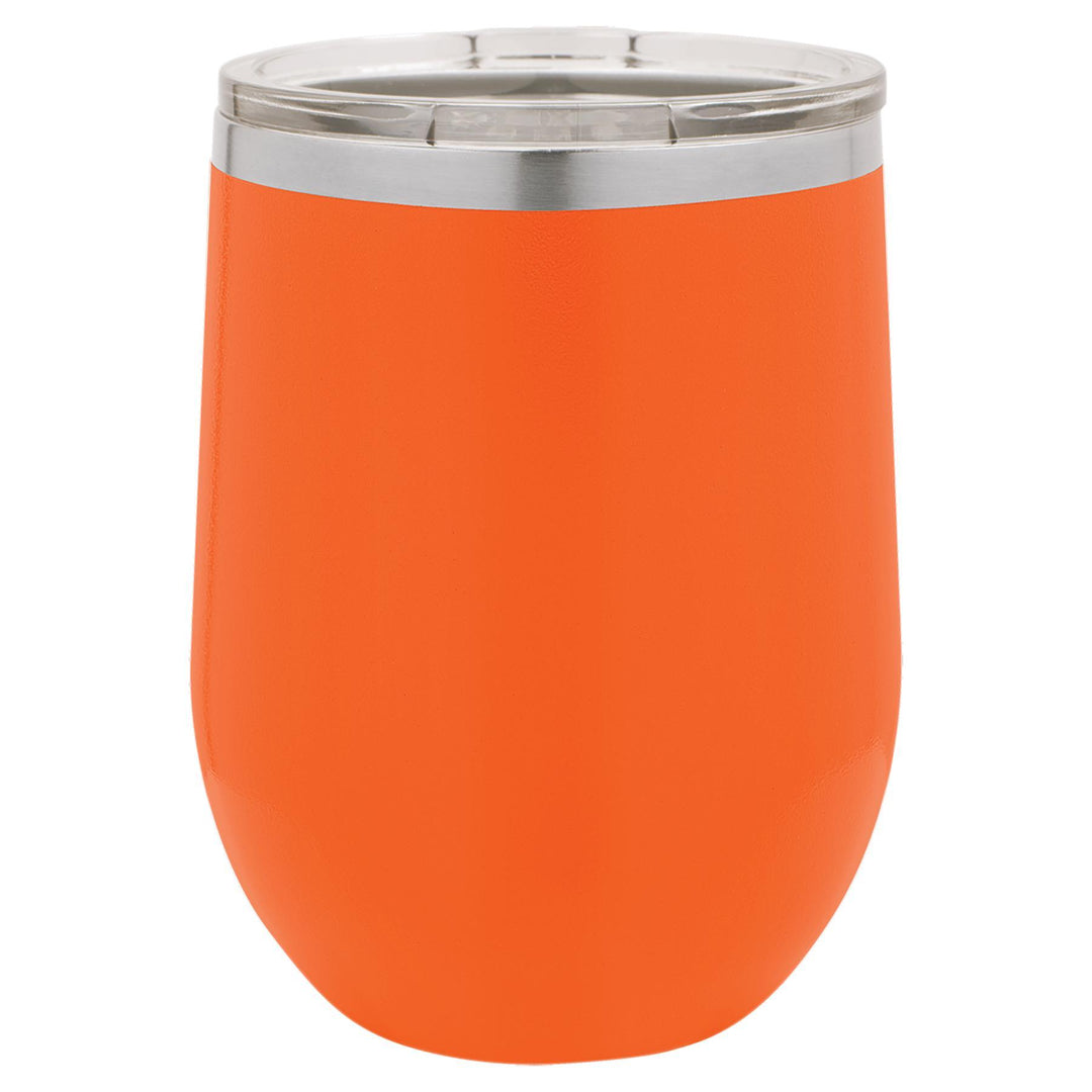 12 oz. Polar Camel Stemless Wine Tumblers-Drinkware-Orange-The Personalization Station