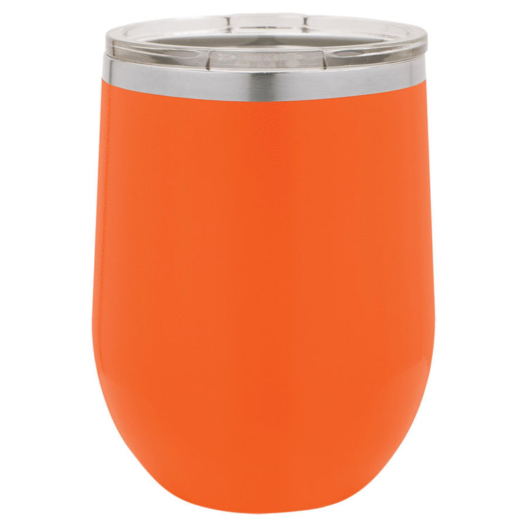 12 oz. Polar Camel Stemless Wine Tumblers-Drinkware-Orange-The Personalization Station