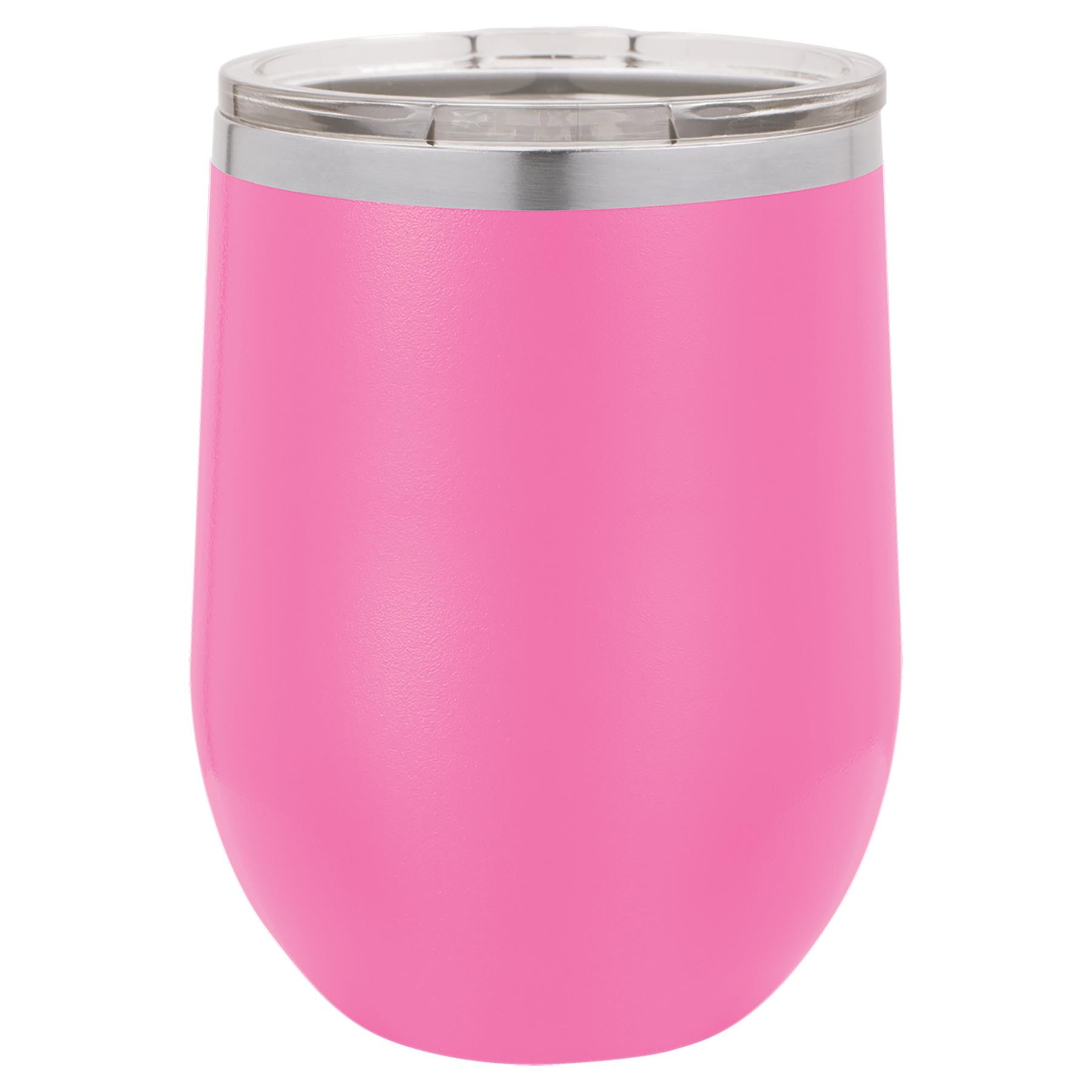 12 oz. Polar Camel Stemless Wine Tumblers-Drinkware-Pink-The Personalization Station