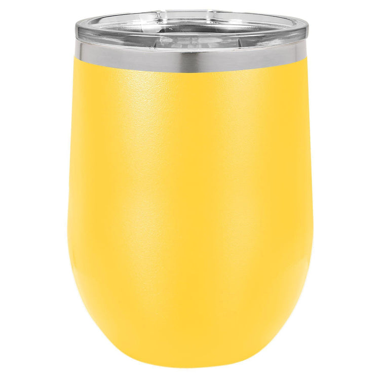 12 oz. Polar Camel Stemless Wine Tumblers-Drinkware-Sunny Yellow-The Personalization Station