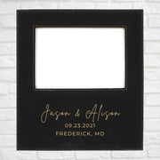 Wedding Designs on Vegan Leather 5x7 Customizable Photo Frame