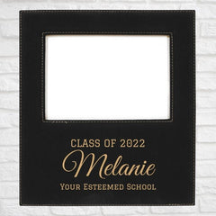 Graduation Designs on Vegan Leather 5x7 Customizable Photo Frame
