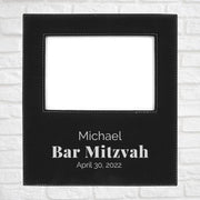 Bar & Bat Mitzvah Designs on Vegan Leather 5x7 Customizable Photo Frame