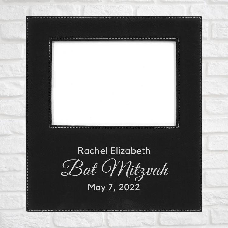 Bar & Bat Mitzvah Designs on Vegan Leather 5x7 Customizable Photo Frame