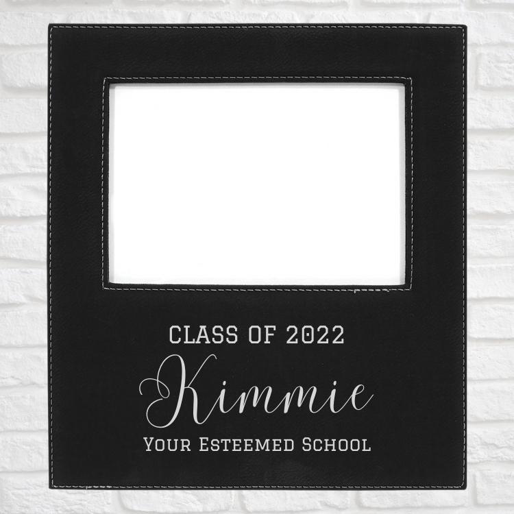 Graduation Designs on Vegan Leather 5x7 Customizable Photo Frame