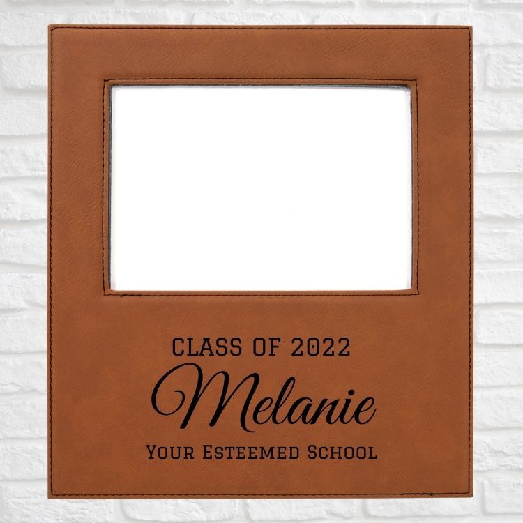 Graduation Designs on Vegan Leather 5x7 Customizable Photo Frame