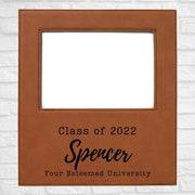 Graduation Designs on Vegan Leather 5x7 Customizable Photo Frame