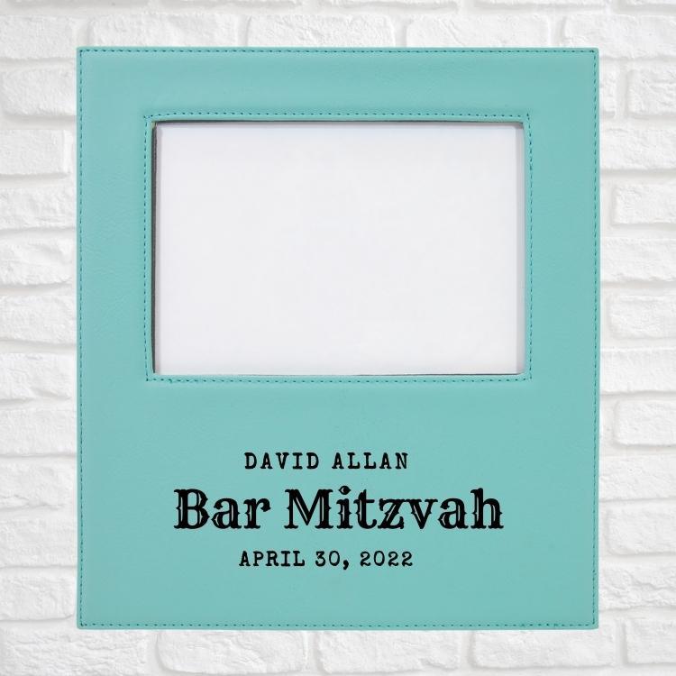 Bar & Bat Mitzvah Designs on Vegan Leather 5x7 Customizable Photo Frame