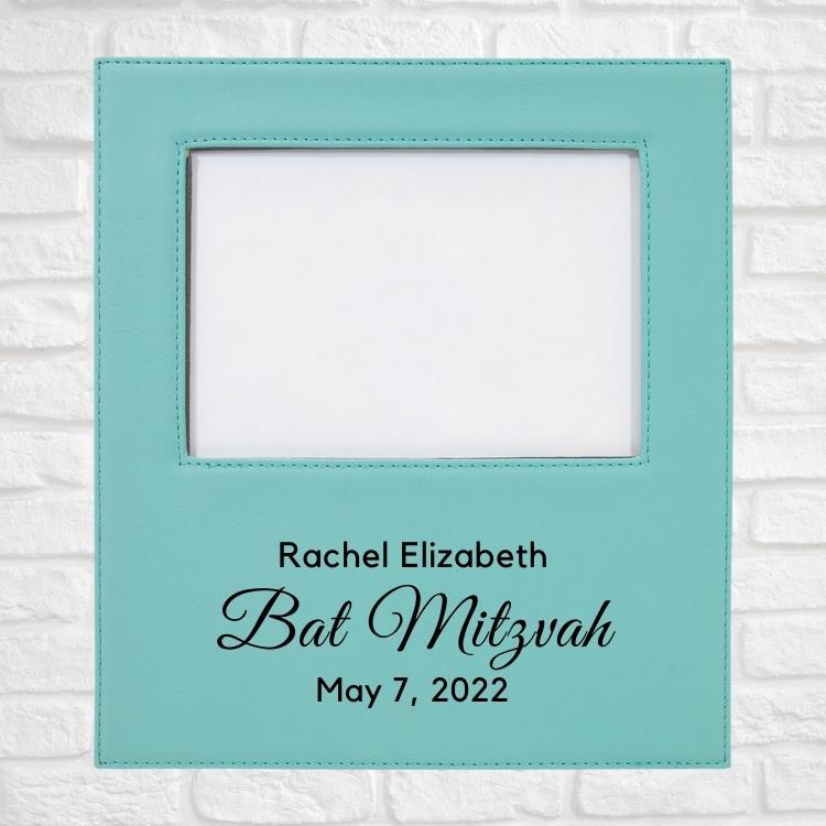 Bar & Bat Mitzvah Designs on Vegan Leather 5x7 Customizable Photo Frame