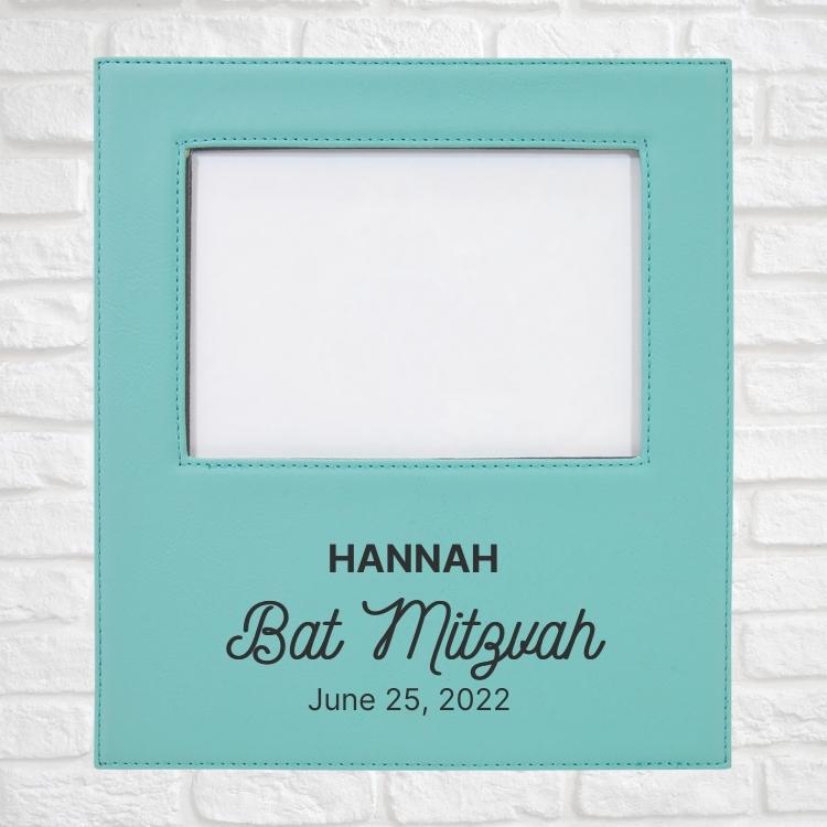 Bar & Bat Mitzvah Designs on Vegan Leather 5x7 Customizable Photo Frame