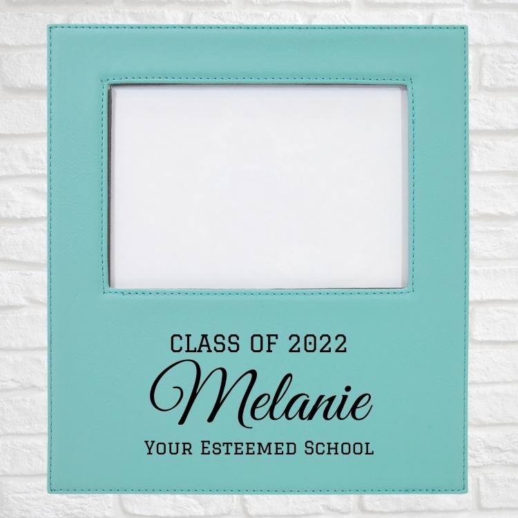 Graduation Designs on Vegan Leather 5x7 Customizable Photo Frame