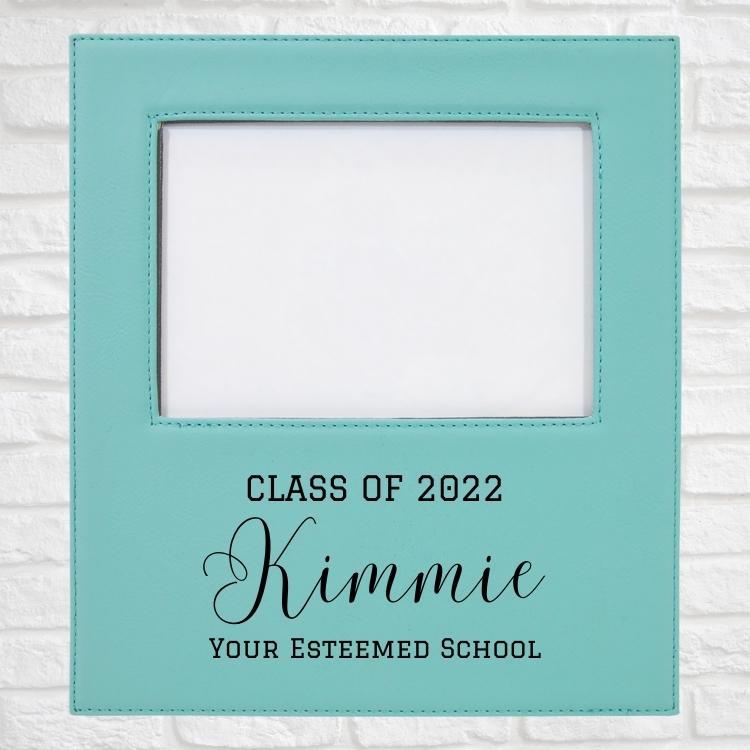 Graduation Designs on Vegan Leather 5x7 Customizable Photo Frame