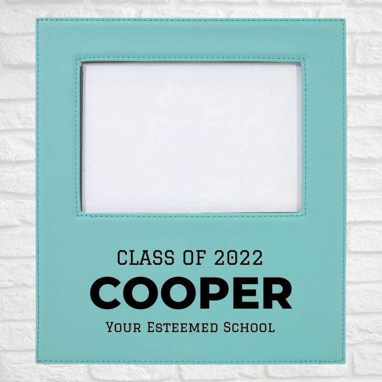 Graduation Designs on Vegan Leather 5x7 Customizable Photo Frame