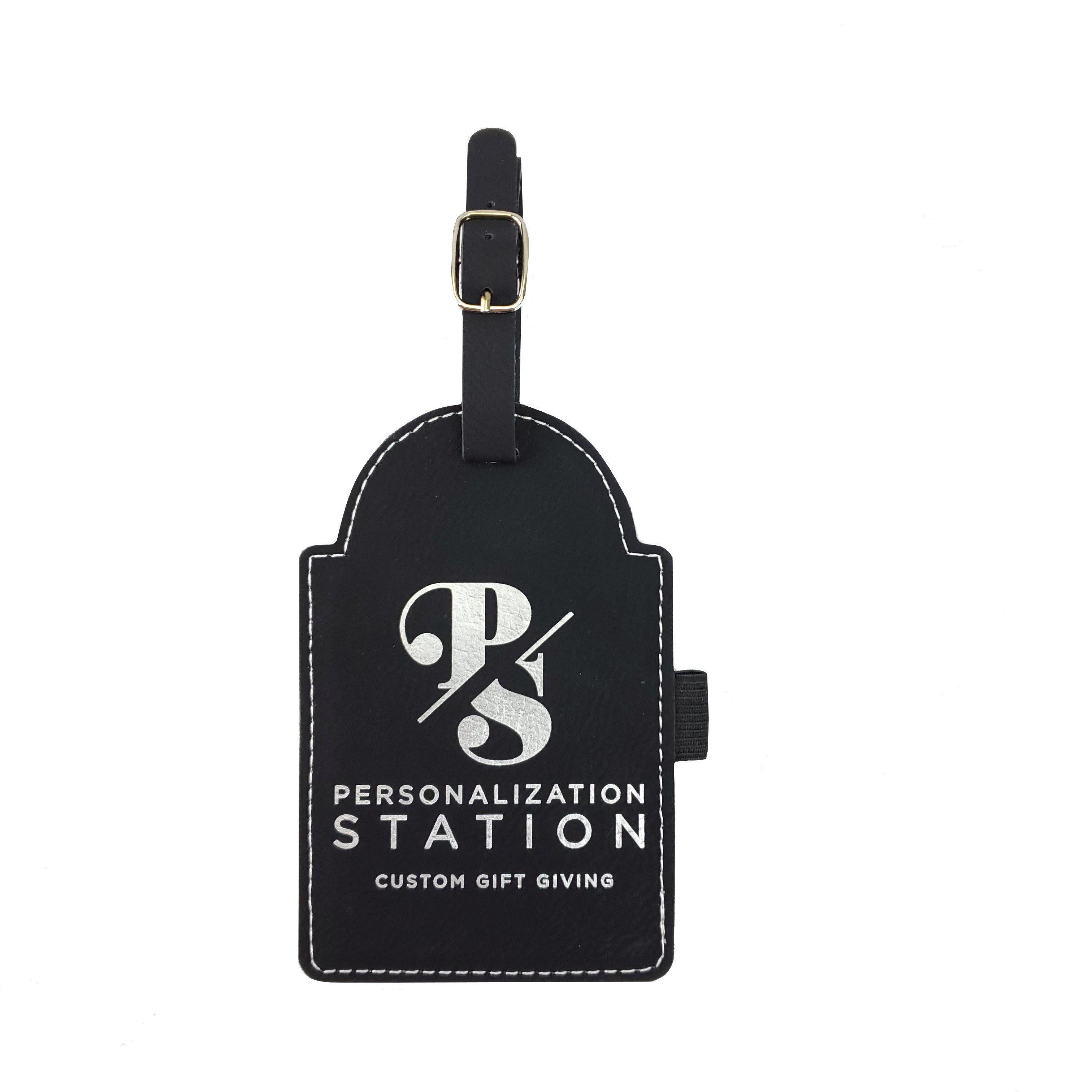Vegan Leather Golf Bag Tag with 3 Wooden Tees-Gifts-The Personalization Station